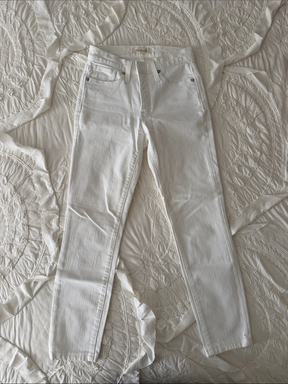 Madewell High Rise 9” Skinny White Straight-Leg Women’s Jeans